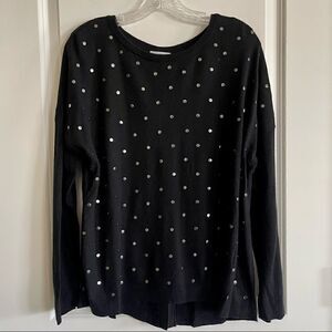 Caslon cashmere blend sweater with silver grommets